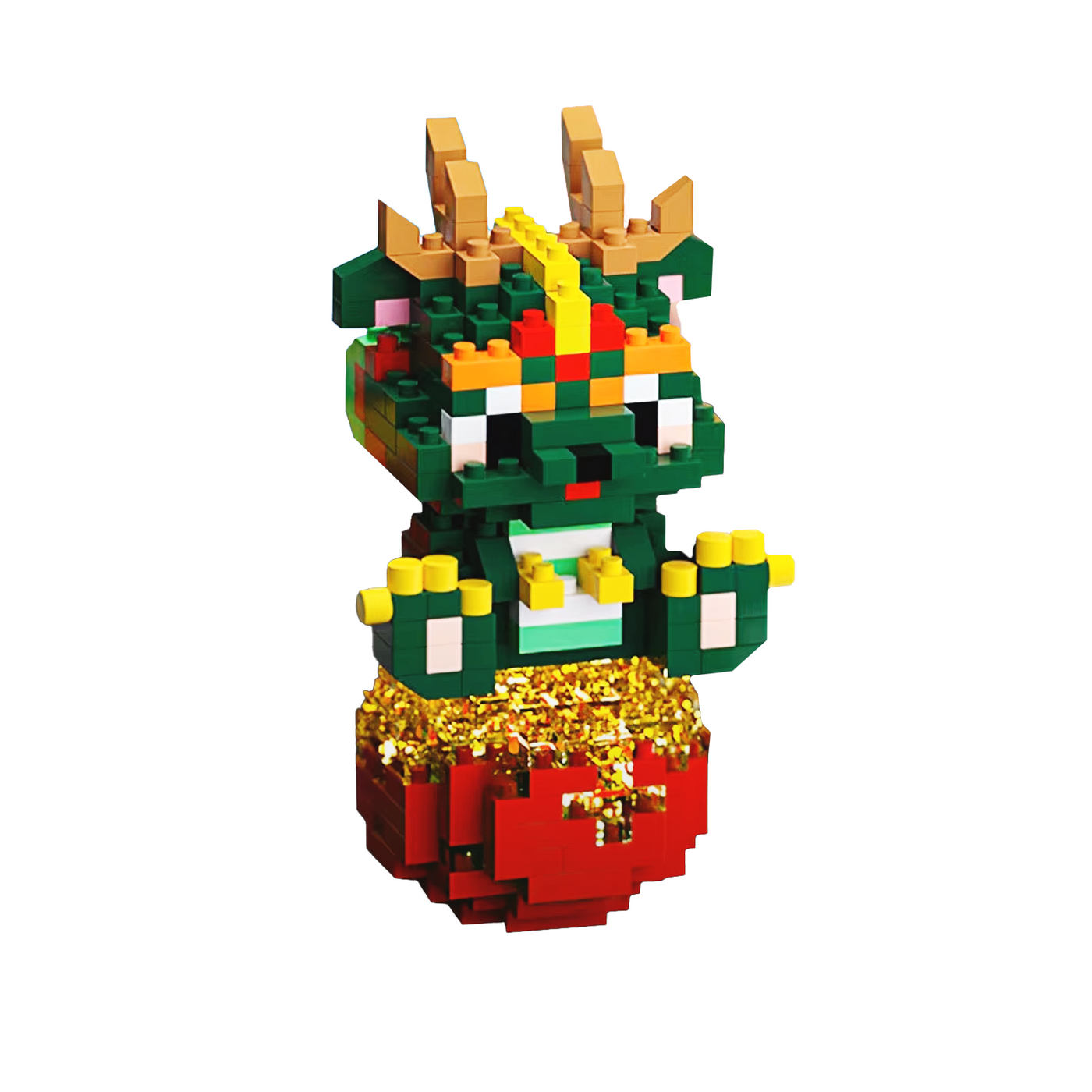 Chinese zodiac Dragon figure with golden accents — Chinari by LumiBlocks