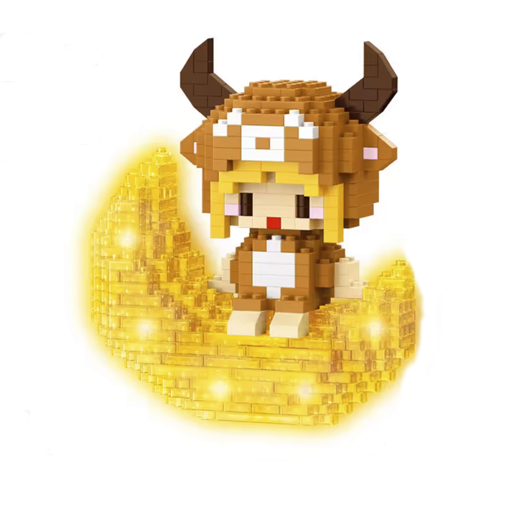Taurus zodiac figurine on a crescent moon — Lunara by LumiBlocks