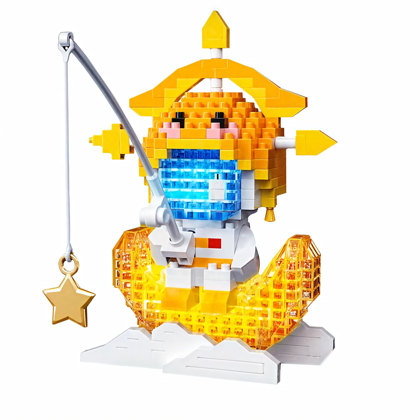 Sagittarius figure aiming and fishing from a cloud — Selecta series by LumiBlocks